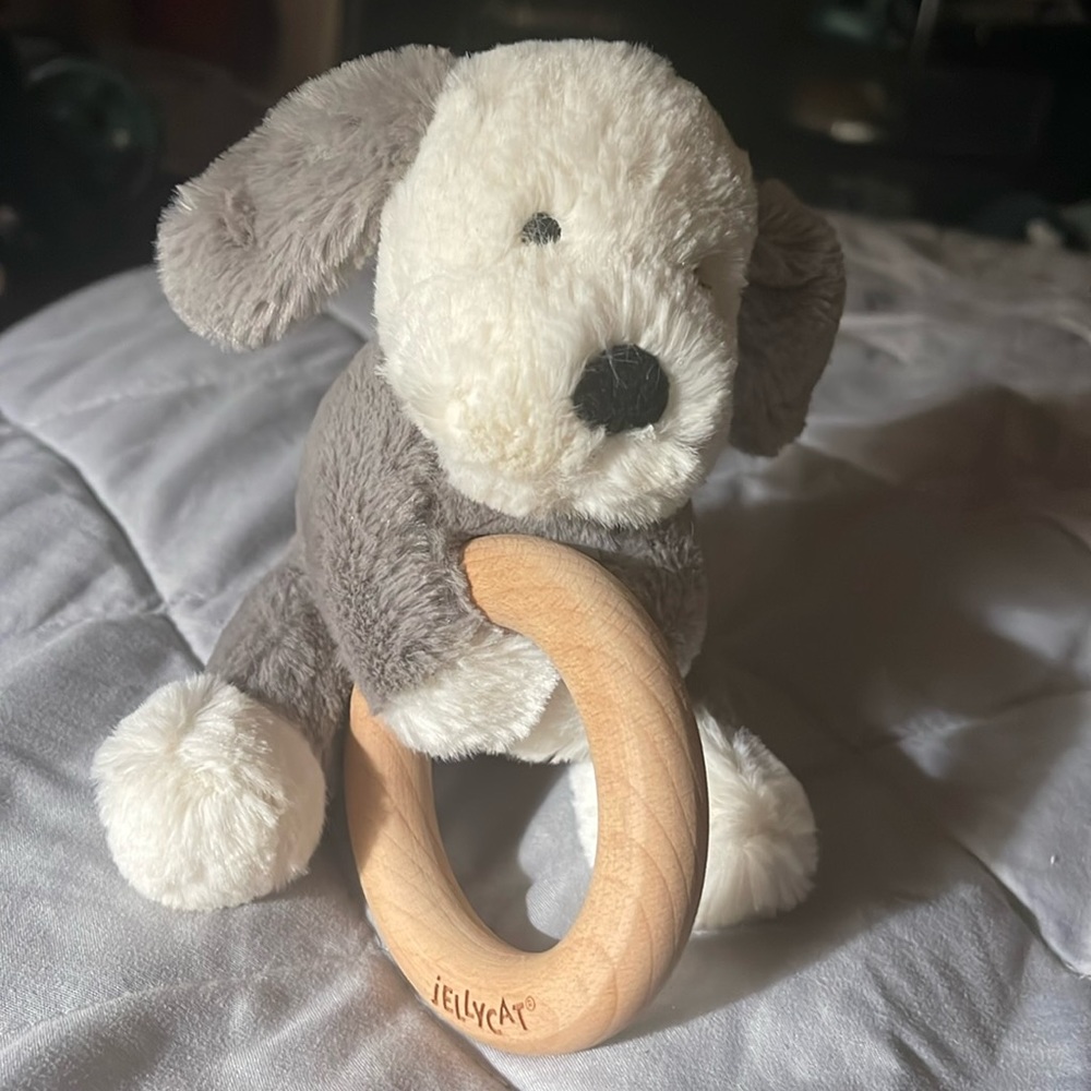 Jellycat puppy dog rattler